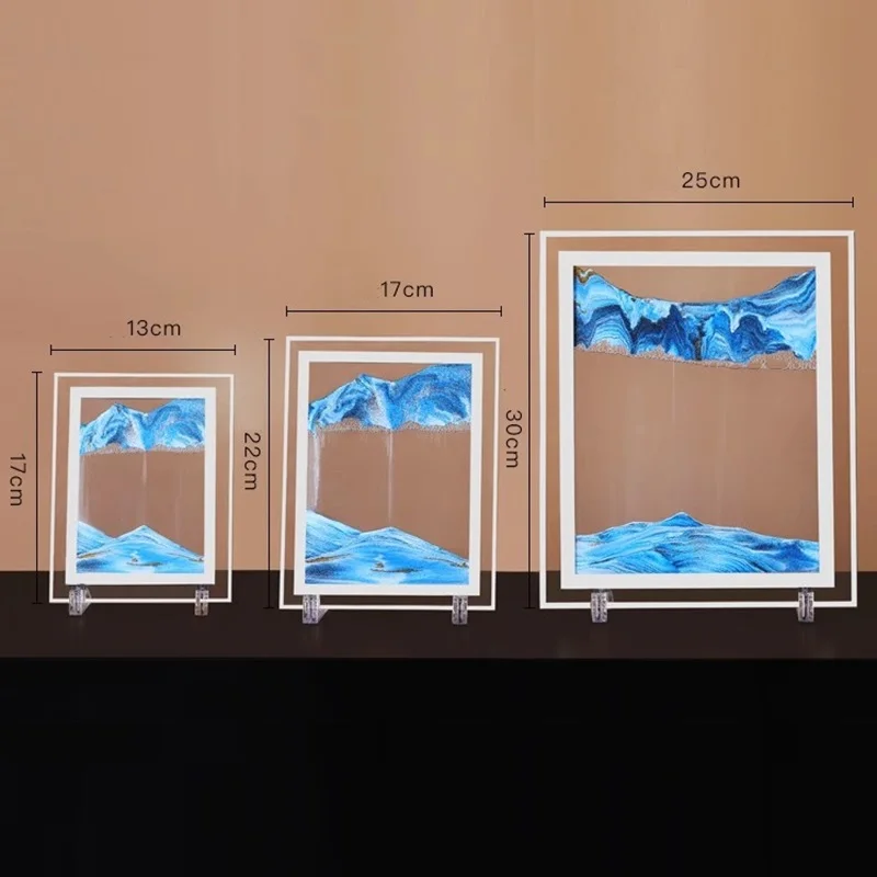 3D Quicksand Painting Decoration Deep Sea Sand View Hourglass Sand Painting Frame Living Room Decoration Home Gifts