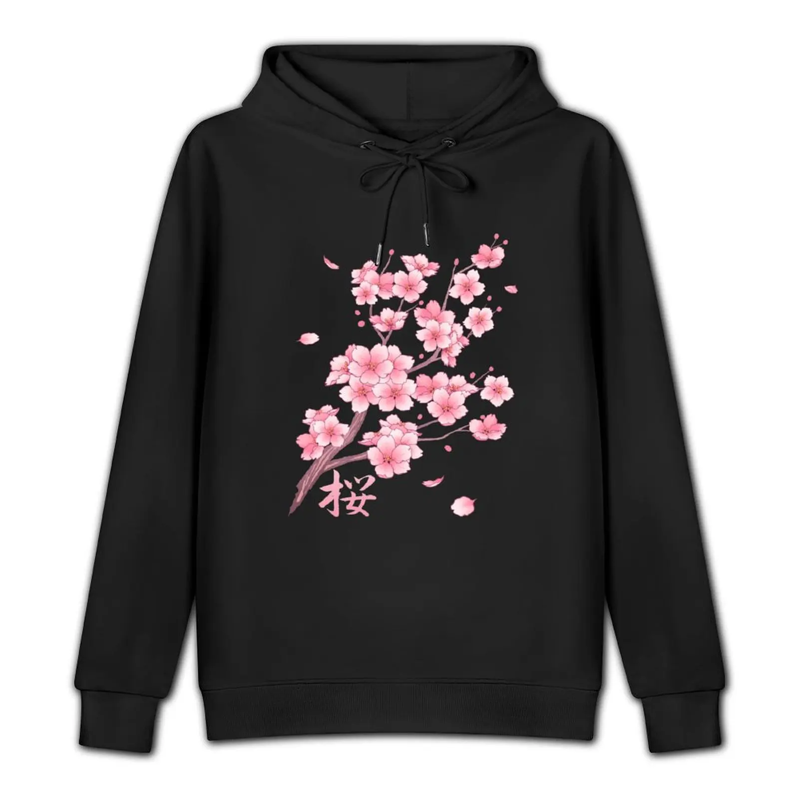 Falling Sakura Cherry Blossom Pullover Hoodie men clothes men's sweat-shirt set men clothing new in hoodies