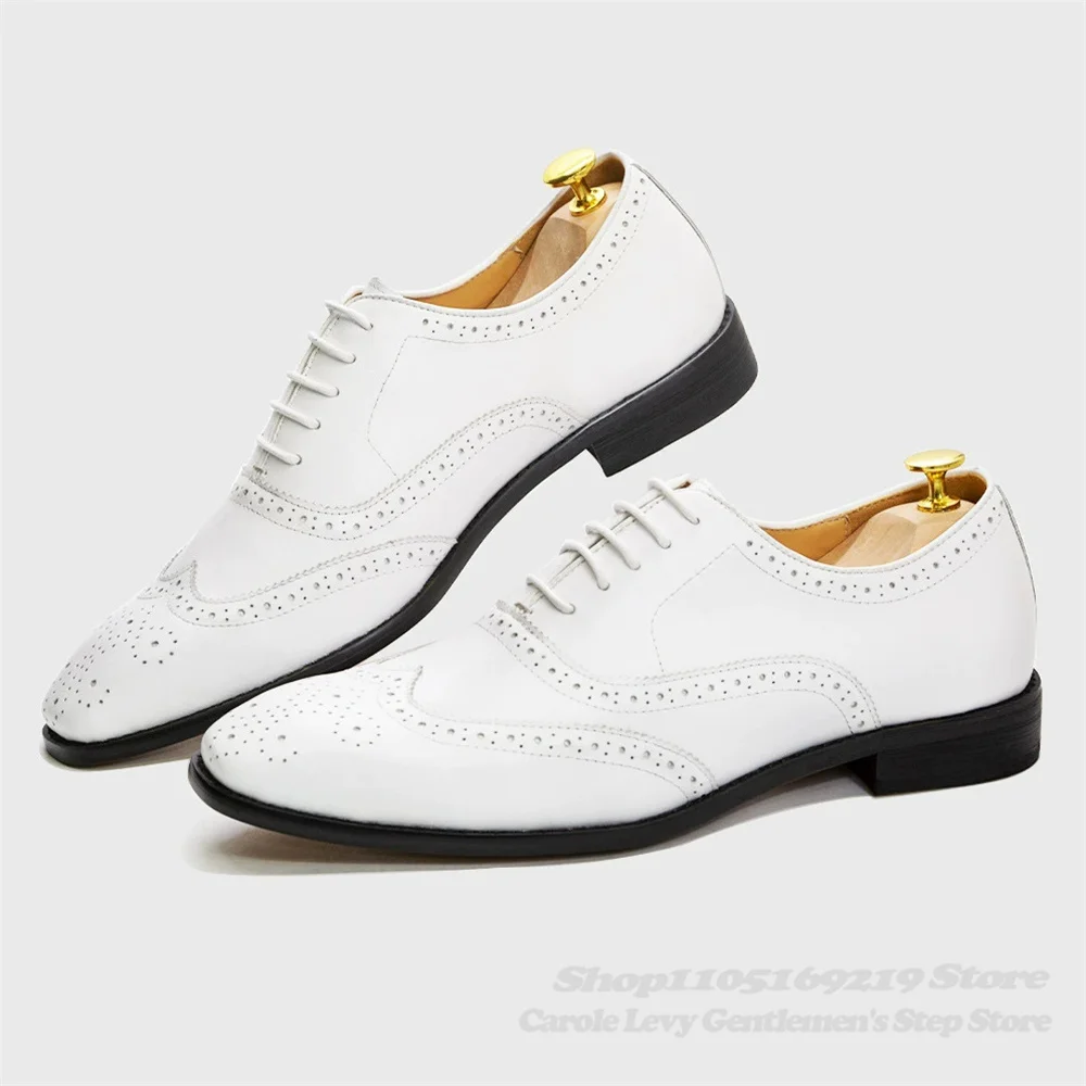 

British Style Leather Men's Oxford Shoes Round Toe Lace Up Classic Business Formal Shoes Men Wedding Dresssuitable Shoes