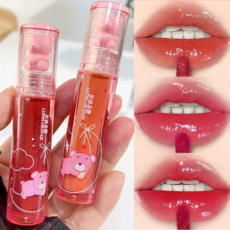 Espelho Lip Gloss Hidratante, Redução das Linhas Lábio, Tint, Batom Líquido Impermeável, Long Lasting Lip Ink, Maquiagem Cosméticos