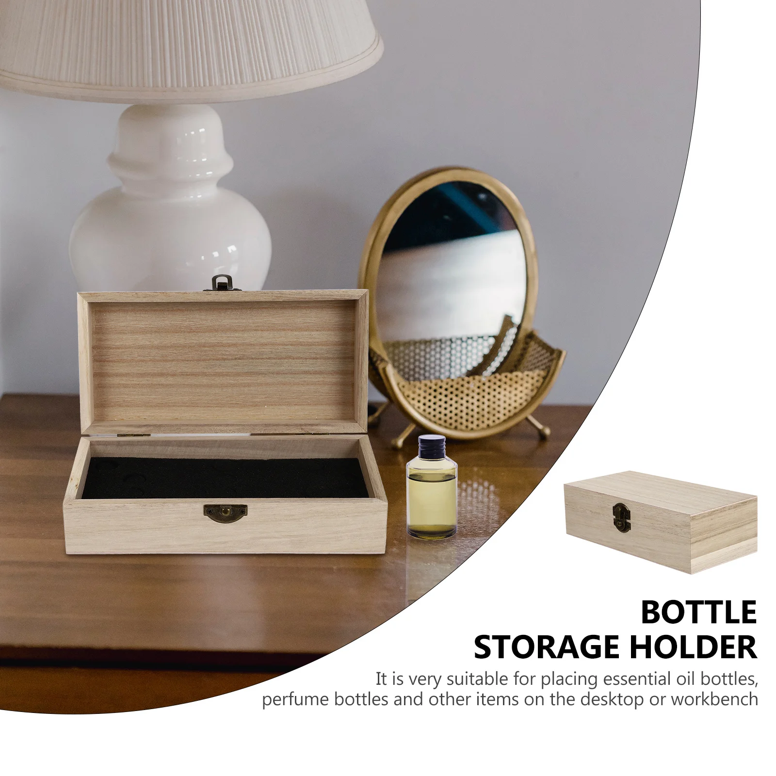 

1Pcs Essential Oil Storage Box Organizer Exquisite Workmanship Strong Structure Fine Polishing Protective Display Stand Home