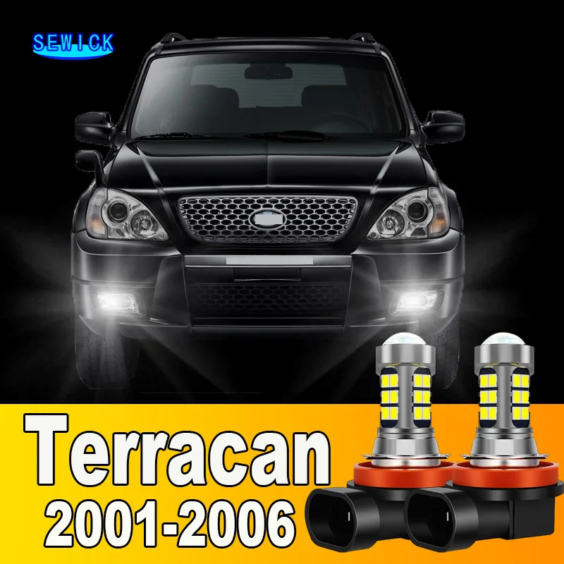 2pcs LED Front Fog Light Bulb Accessories For Hyundai Terracan 2001-2006 2002 2003 2004 2005