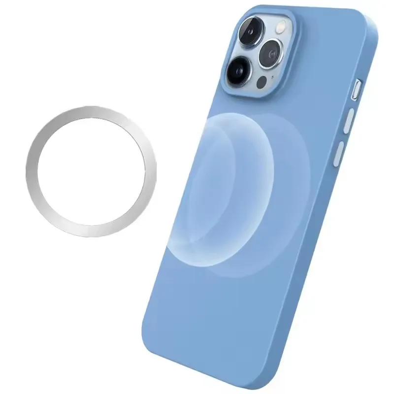 Universal Magnetic Metal Plate Ring for Samsung iPhone Magsafe Wireless Charger Car Phone Holder Sticker Round Magnet Patch