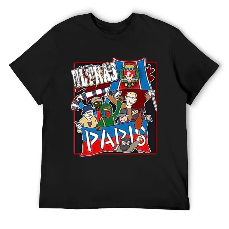 

2025 New Ultras Paris T-Shirt Boys Animal Print Sports Fans Tee Shirts for Men High Quality Tee