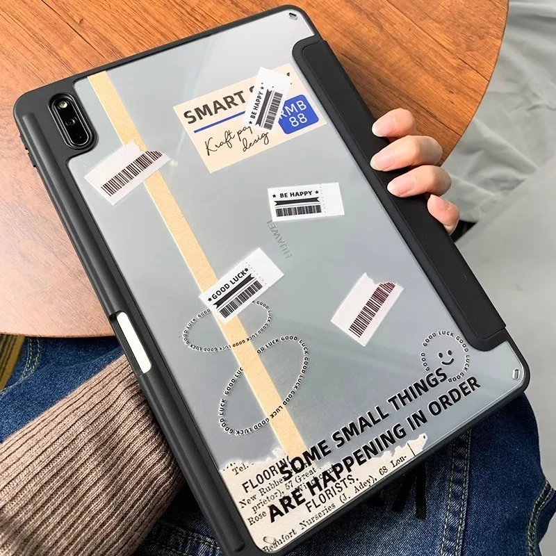 

Акриловый чехол Transprent для Huawei MatePad 11,5 S 2024 Air 11,5 11 Pro11 10,8 T10S T10 SE 10,1 10,4 10,8 M6, чехол со слотом для ручки