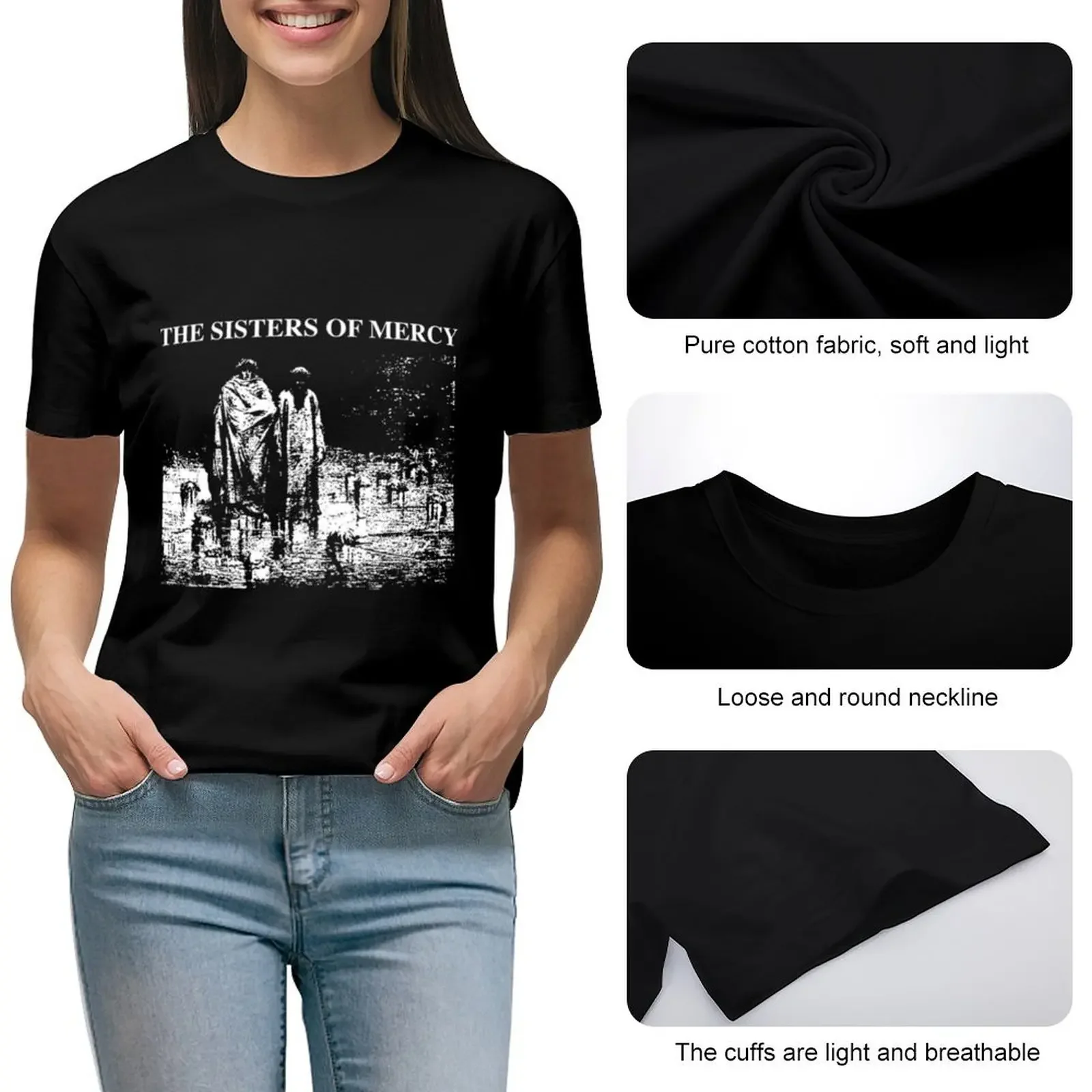 Art The Sisters of Mercy ? Echo T-shirt vintage clothes hippie clothes fashion woman blouse 2024