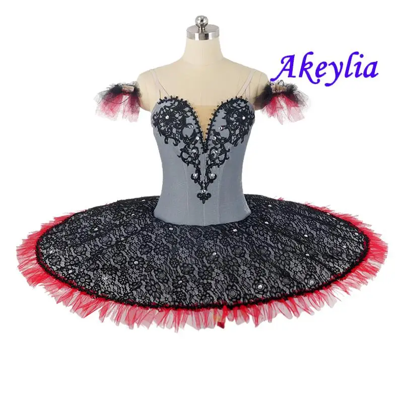 Grey black red Paquita Ballet Tutu adult Professional Platter Pancake Tutu classical Dress girls Competition performance 20068