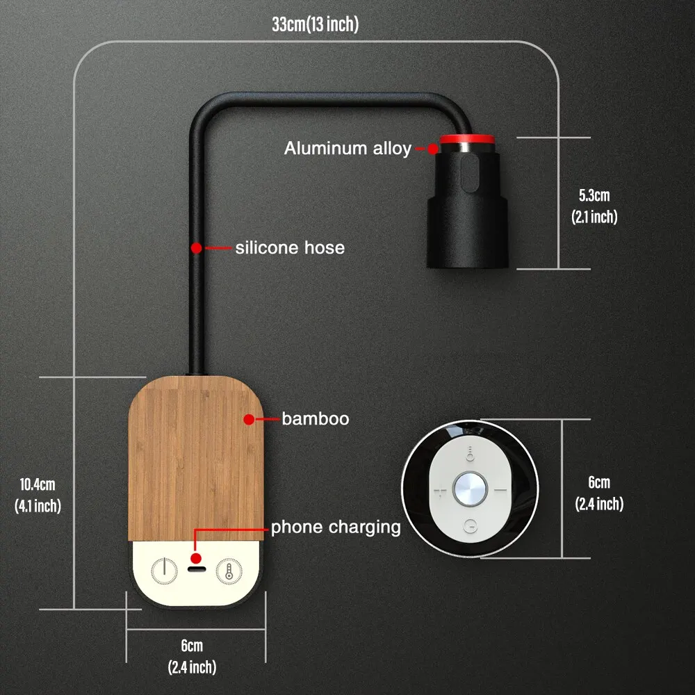 Luz LED de pared con Control remoto, lámpara de escritorio de carga USB, regulable, táctil, luz nocturna para dormitorio, cabecera, oficina, estudio