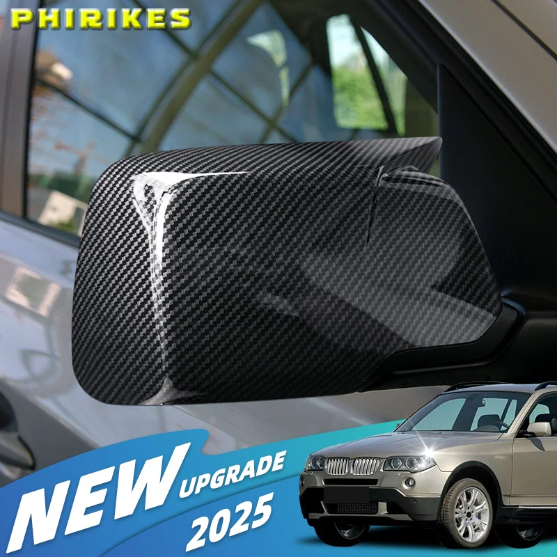 For BMW X3 E83 2003-2010 Car Sticker Rearview Side Mirror Cover Wing Cap Exterior Case Trim Accessories Vehicle Decoration