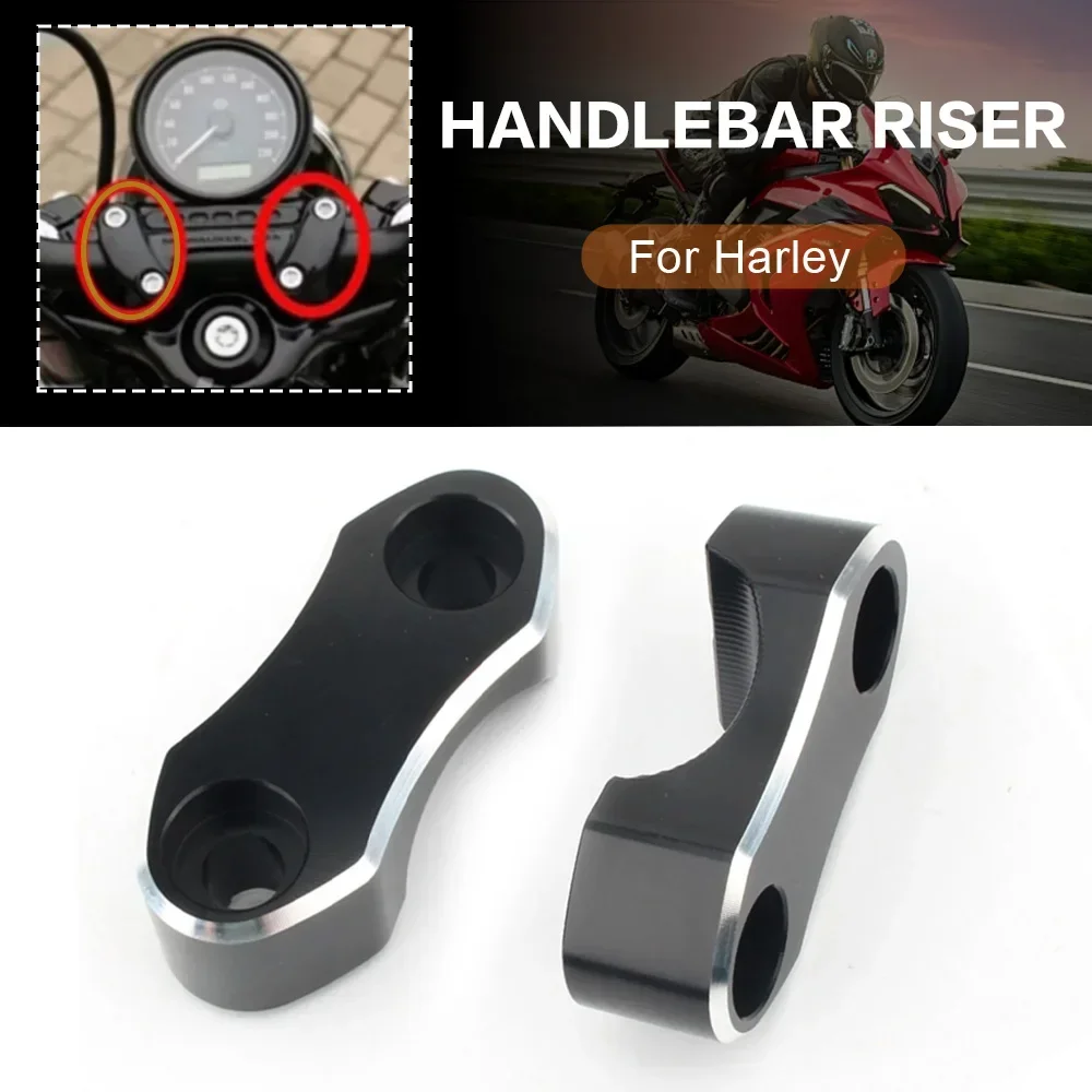 Motorcycle Handlebar Riser Top Clamp Kits For Harley Sportster 883 Softail Dyna Street Bob FXD Wide Glide Night Train Low Rider