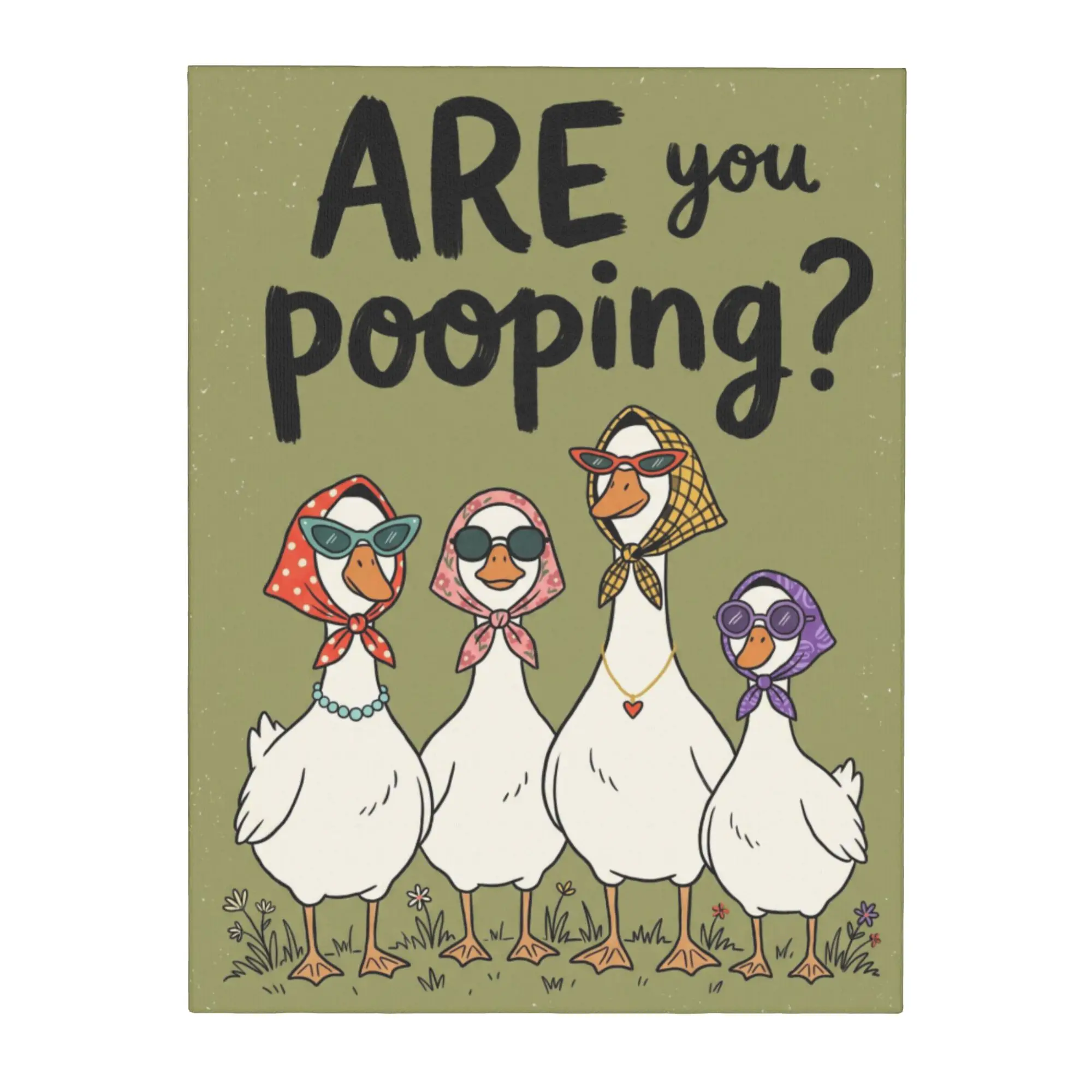 Painting Living Room Wall Decor Canvas Printing Art Unframed Hanging Picture  Modern Aesthetic Artwork Are You Pooping 12x16inch