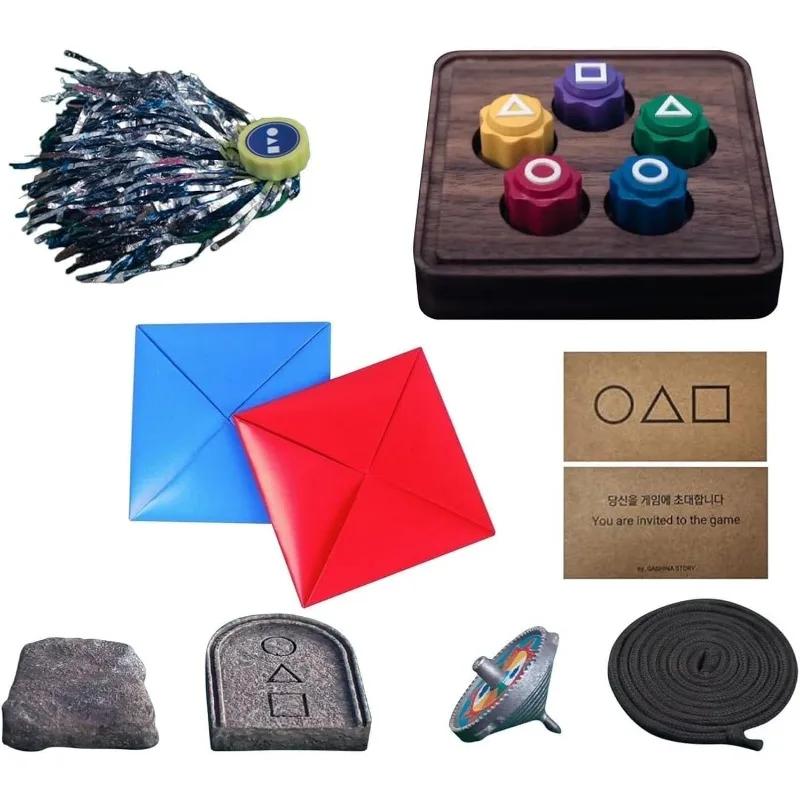 

Square Circle Triangle Family Stone Catching Game Props Gonggi Jack Set for Kid Korean Folk Game Sets Dice Party Game Props