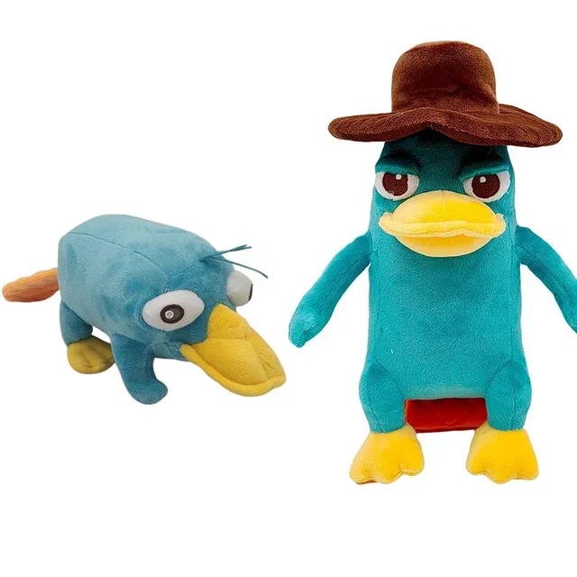 Urocza pluszowa zabawka z kreskówki Perry the Platypus, miękka kaczka, pluszaki, prezent na Boże Narodzenie, urodziny dla dzieci