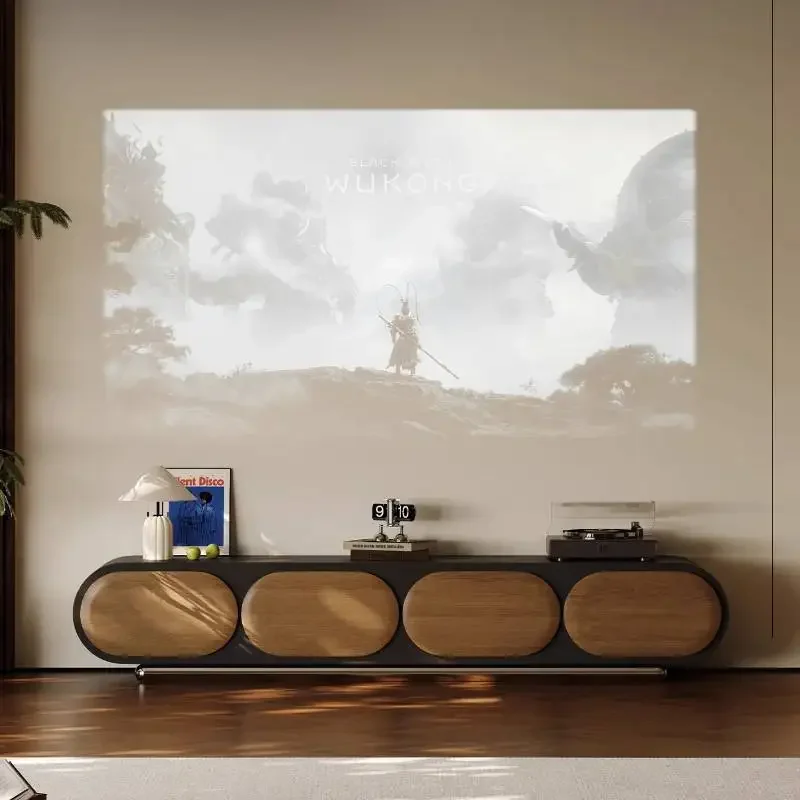 White Metal Compact Wooden Tv Cabinet Practical Reliable Storage Floating Tv Cabinet Mobile Soggiorno Living Room Furniture