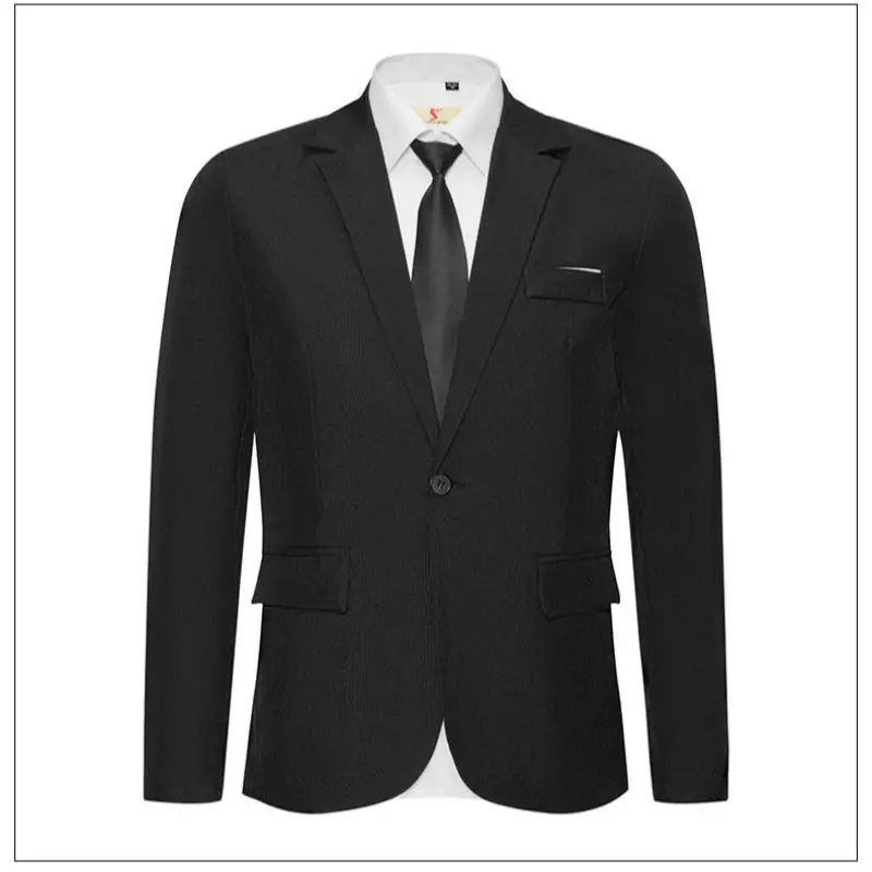 L090 Business casual suit jacket with notch collar for groom banquet host small suit for men