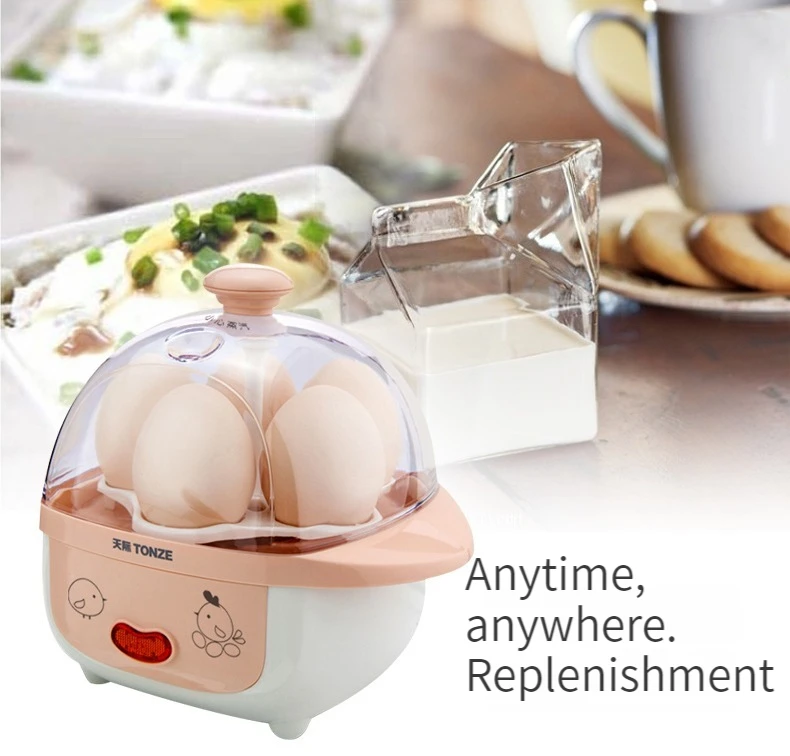 In Stock 220V Steamer 6 Egg Capacity Automatic Egg Timer Kitchen Electric Egg Cooker