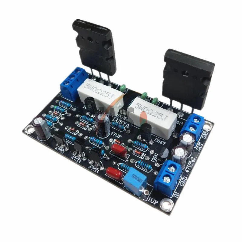 1pcs 100W 2SC5200+2SA1943 Audio Amplifier Board HIFI Mono Channel Amplifier Dual DC35V Speaker Home Theater DIY