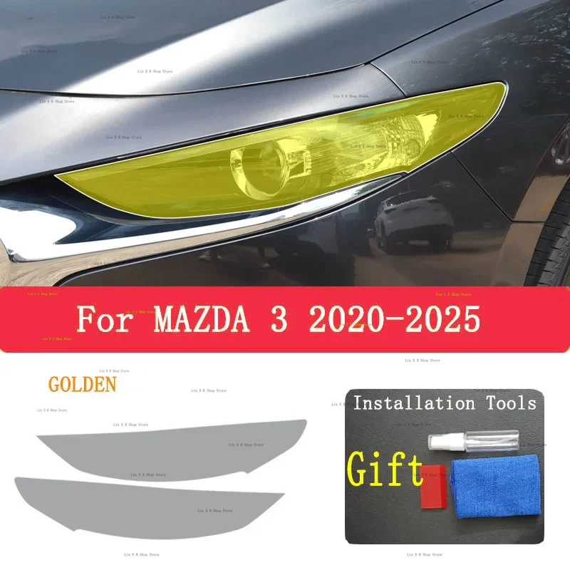 

TPU Protective Film For Mazda 3 2020-2025 Equator Sport Car Exterior Headlight Anti-scratch Front Lamp Transparent Sticker PPF