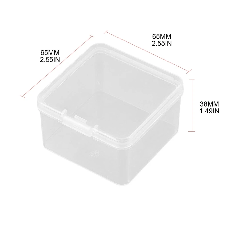 Hộp đựng bằng nhựa trong suốt hình vuông Hộp tổ chức cho vật phẩm làm đẹp Dropship