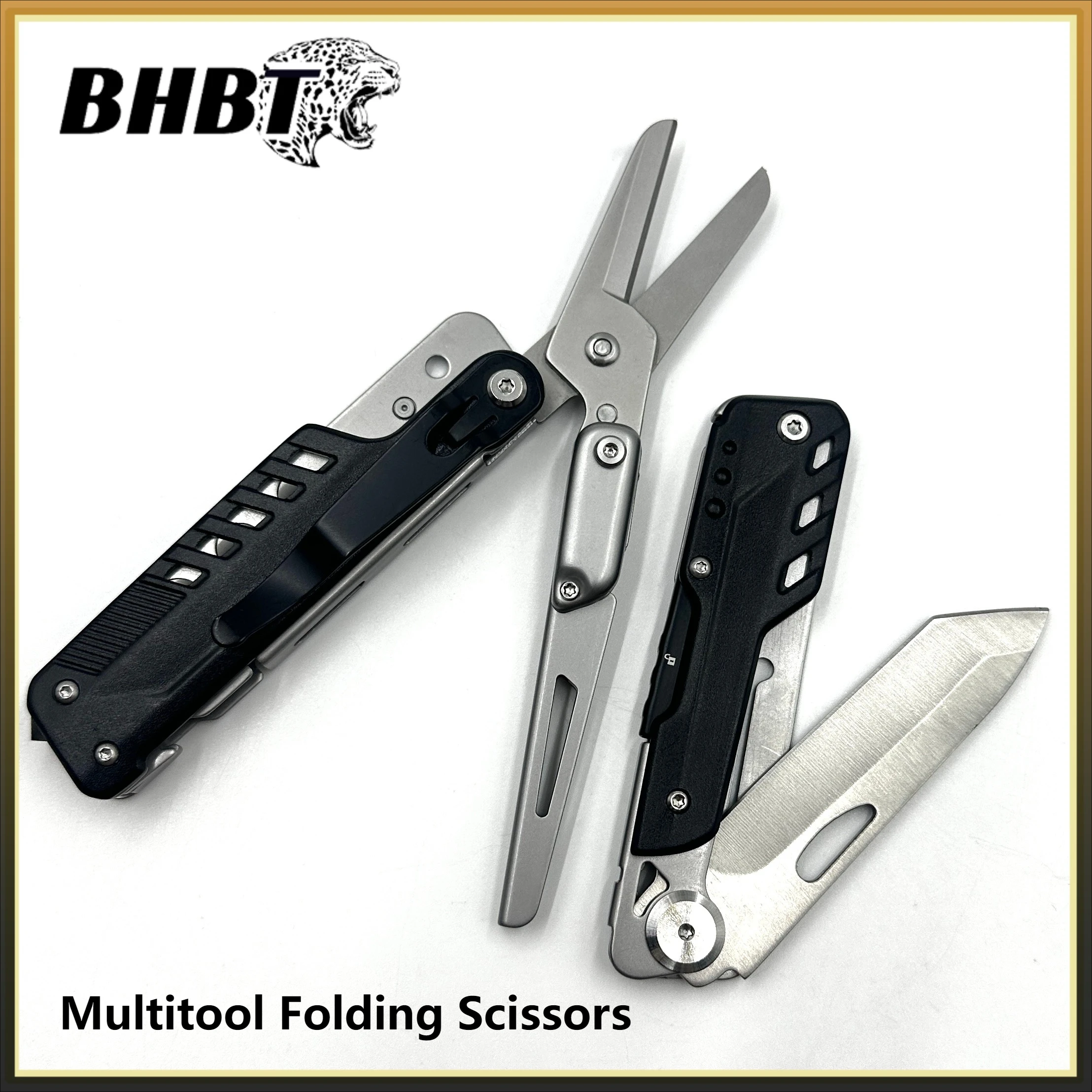 

BHBT 6-IN-1 EDC Мультитул Ножницы Съемный нож Складной карманный нож Отвертка Многофункциональные ручные инструменты Уличное оборудование