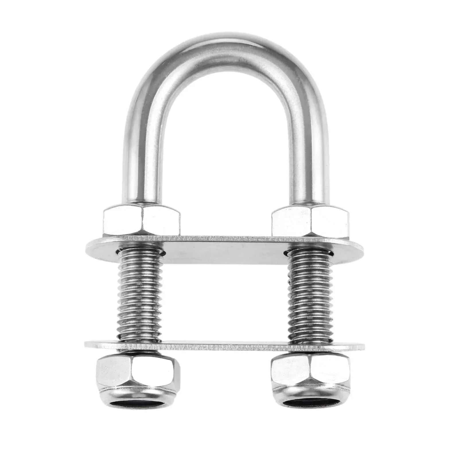 1Pc Silver Boats Marine 316 Stainless Steel Bow Stern Eye U Bolts Screws M10*80mm for Yacht Rope or Rigging Shrouds Accessories