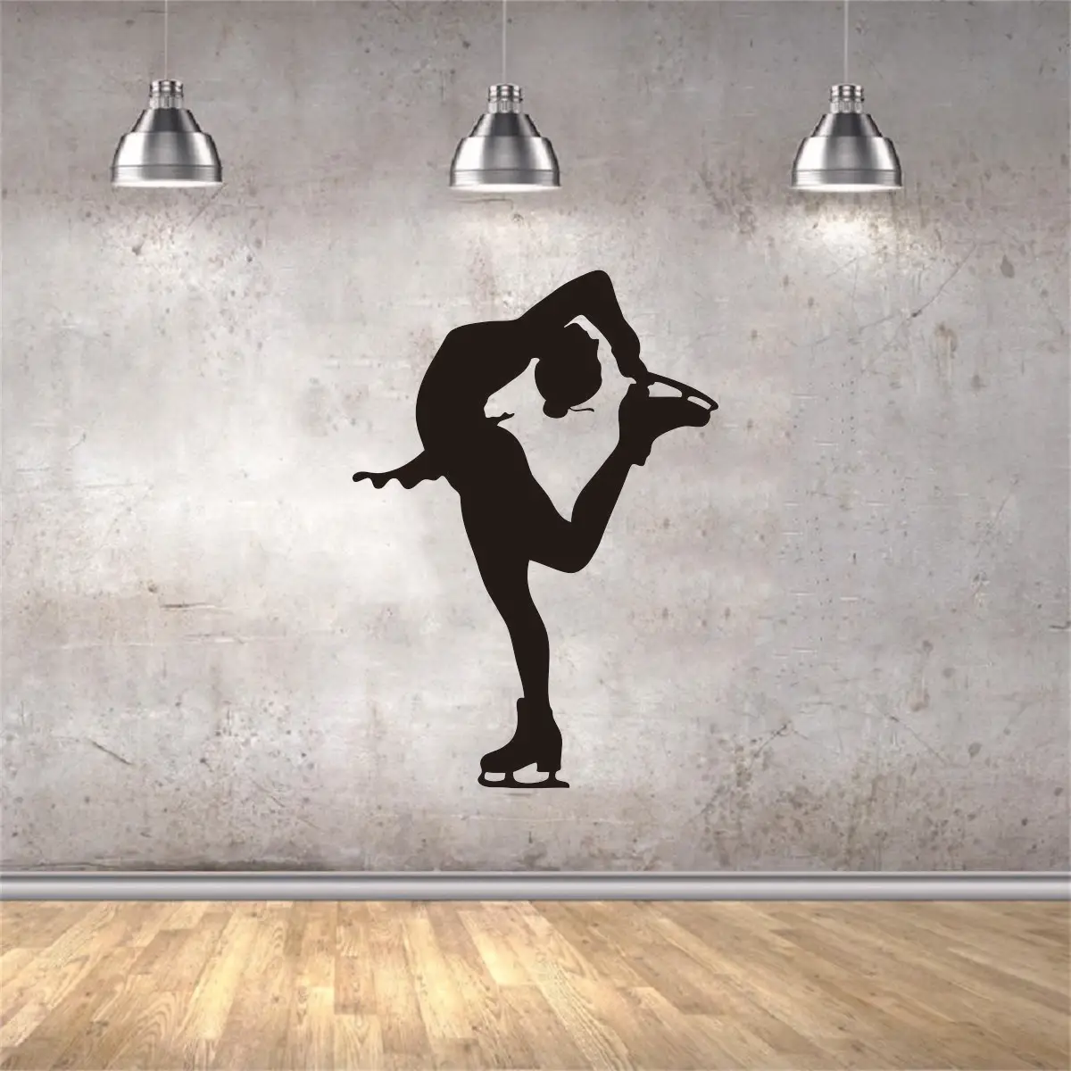 ملصقات فينيل قابلة للإزالة للديكور المنزلي ، أداء التزلج الرياضي ، مثالي لغرفة المعيشة ، جدار حلبة التزلج ، JZY165