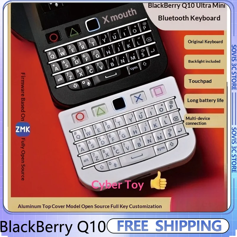 BlackBerry Q10 Wireless Keyboard Bluetooth/USB Wired Ergonomic mini Keyboard With touchpad Office Accessories
