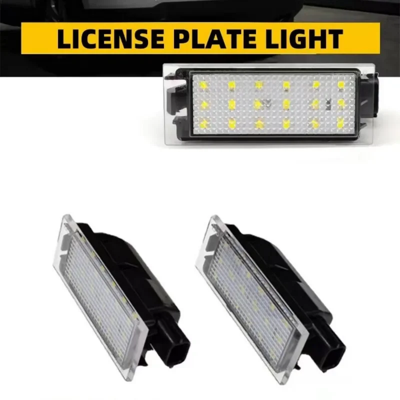 

2PCS LED License Plate Light For Renault Clio 3 (BR/CR/SB/SR) Kangoo 2 (FC/FW) Tigra Auto Canbus High Power SMD LEDs Car Logo