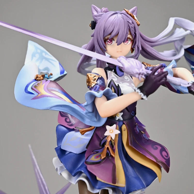 Genshin Impact Keqing High Quality Figurines Anime Beautiful Girl Presents Christmas Birthday Gifts Desktop Interior Decoration