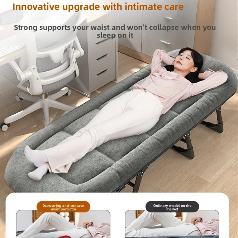 

2025 new lunch break folding bed office nap artifact single recliner simple portable escort bed