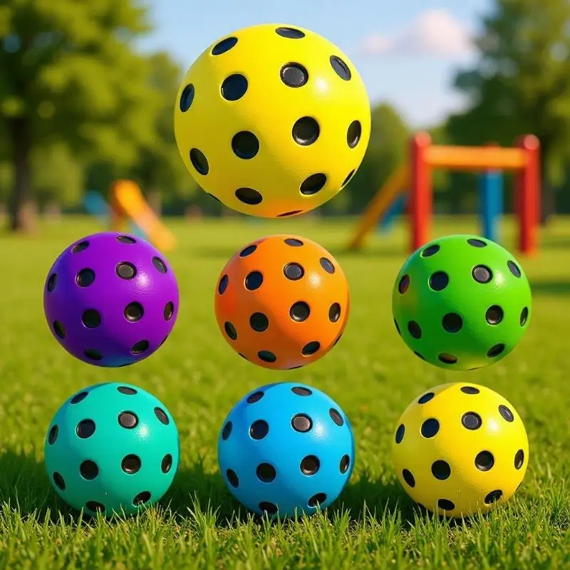 PU Foam Shock Absorption Pickleball 74MM High Elasticity Quiet for Indoor Outdoor All-age Training Entertainment view 6