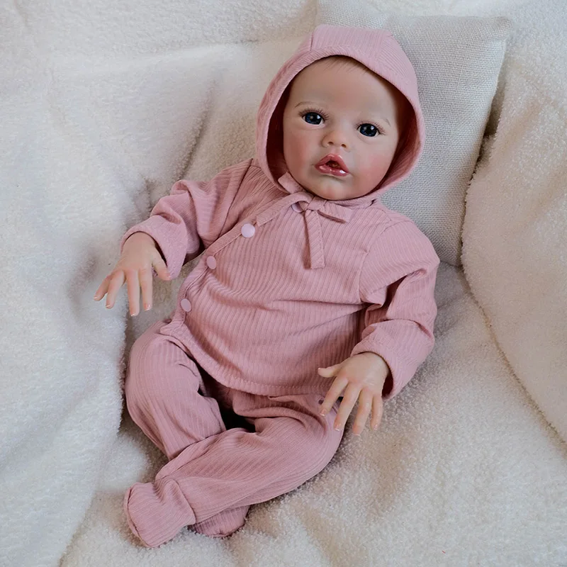 48cm Primrose Asleep/Awake Reborn Doll 귀여운 잠자는 아기 인형 면 바디 장난감