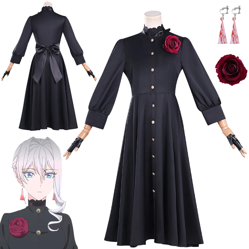 

Аниме May I Ask One Final Thing Scarlet El Vandimion Косплей Фэнтези Черное Платье Женский Костюм Маскировка Женская Вечеринка Наряды