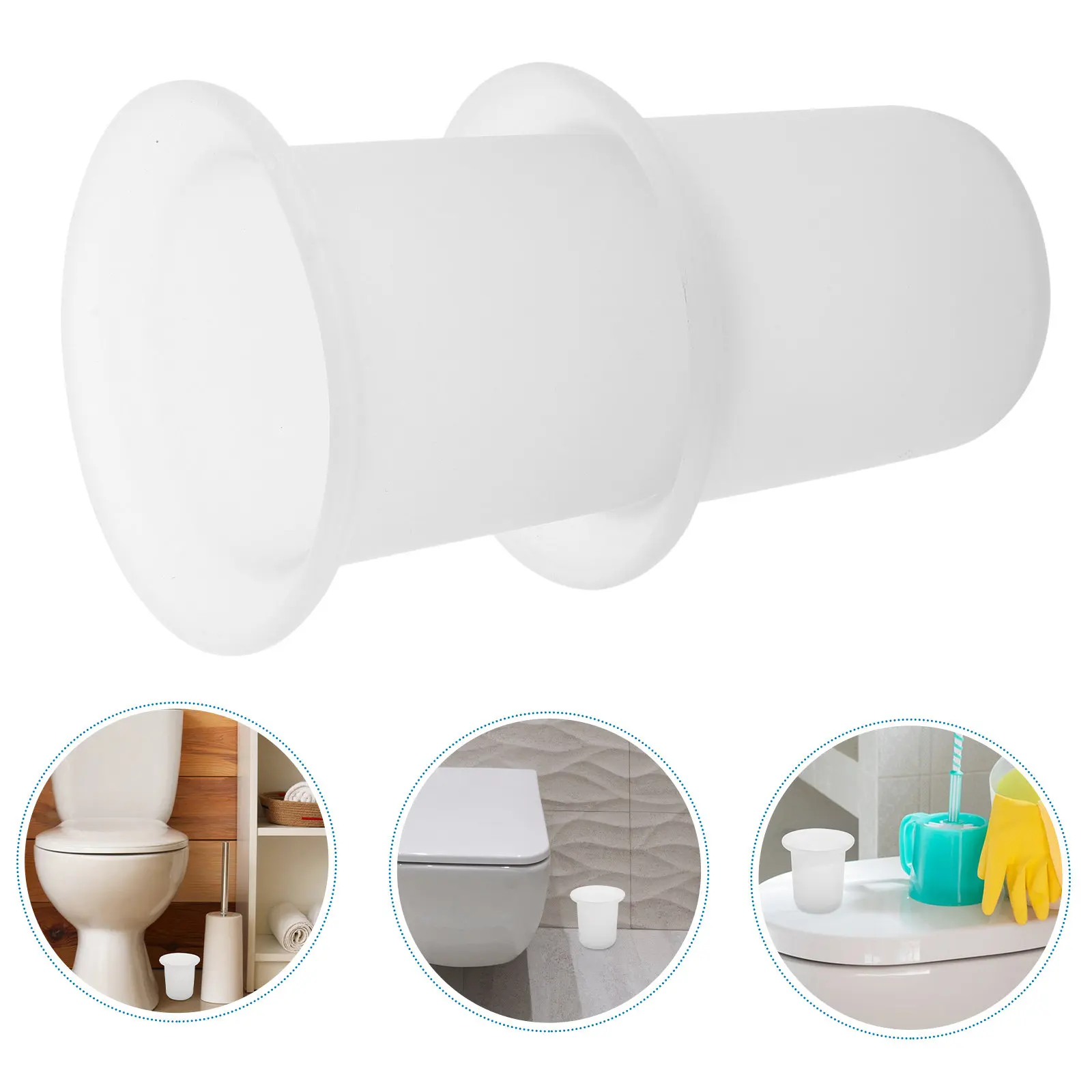

2Pcs Glass Toilet Brush Storage Holder Set Frosted Surface Antislip Space Saving Modern Minimalist Bathroom Cup Holder Toilet