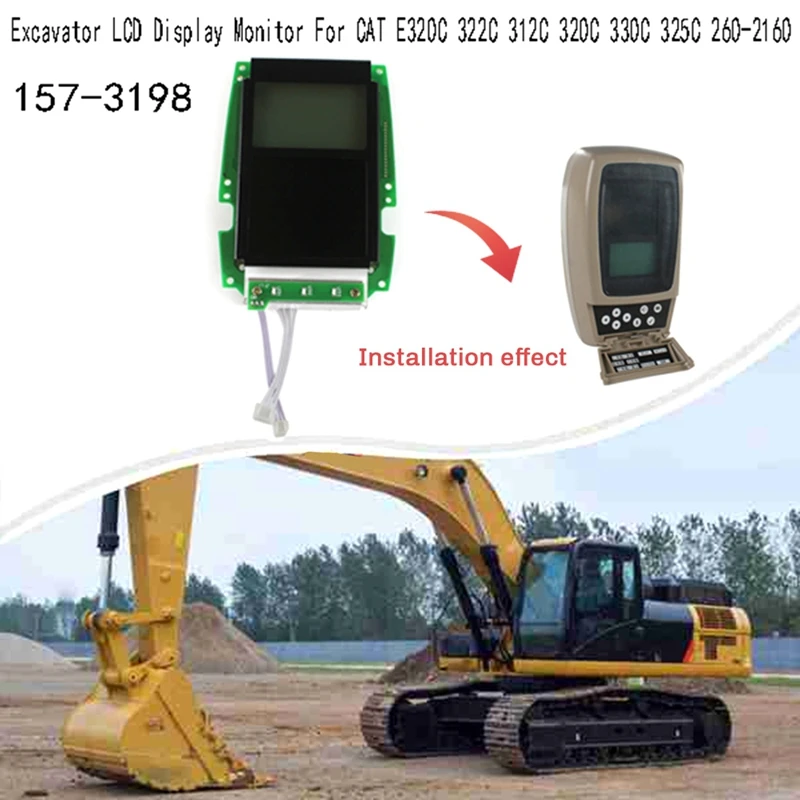 Excavator LCD Display Monitor For CAT E320C 322C 312C 320C 330C 325C 260-2160 157-3198