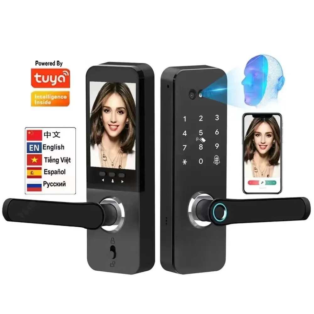 tuya TTlock Smart fingerprint lock 3D face recognition WIFI smart door lock Home security digital electronic lock