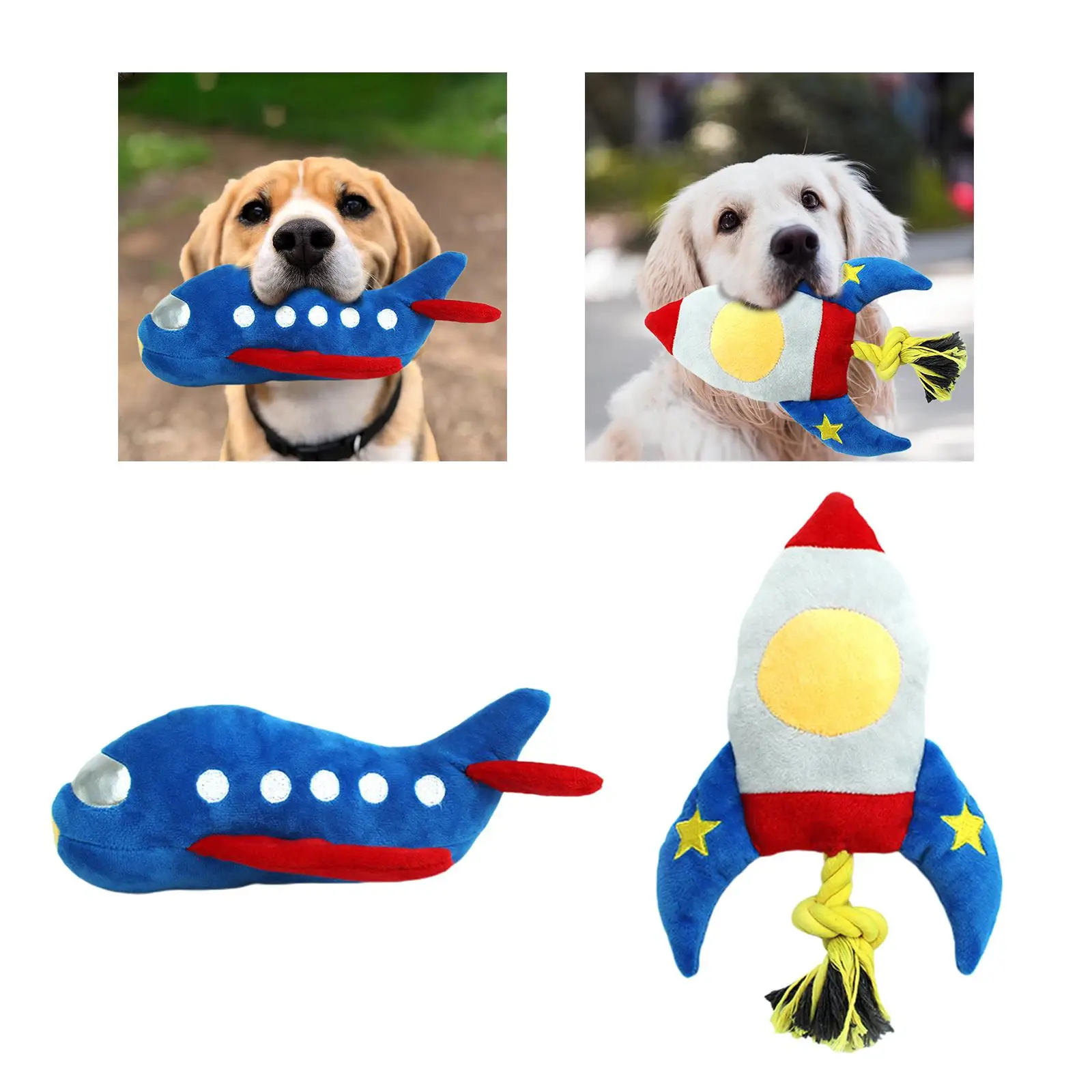 Plush Dog Chew Toy Voice Toys Soft Durable Interactive Toys Bite Resistant for Small Dogs