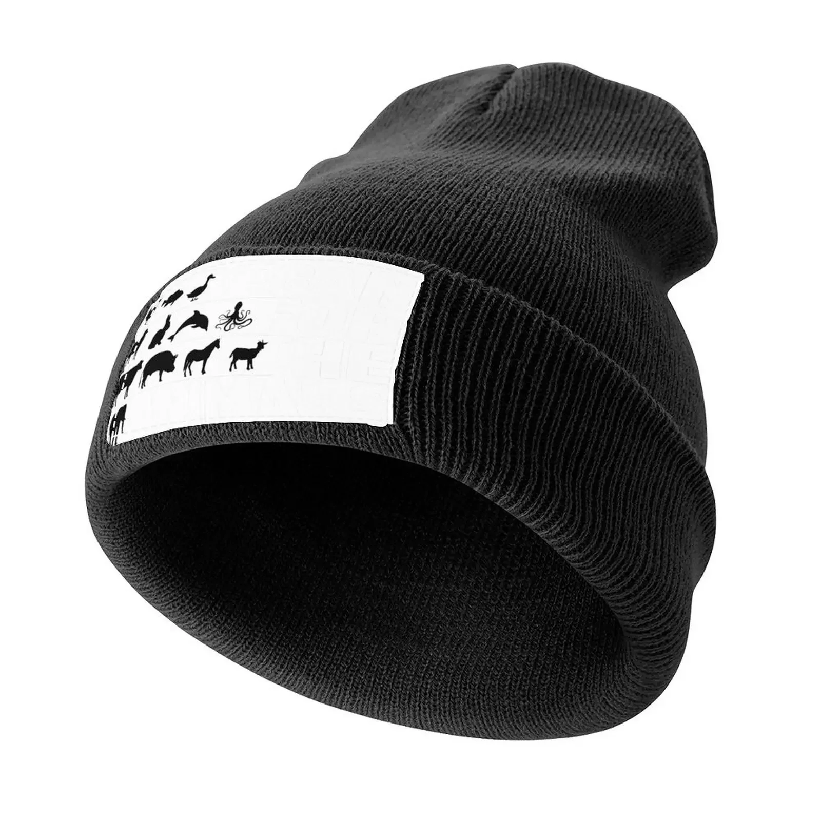 

Vegan for the animals rights matter Go vegan plant based cruelty free Veganism Unites States United Kingdom Knitted Cap