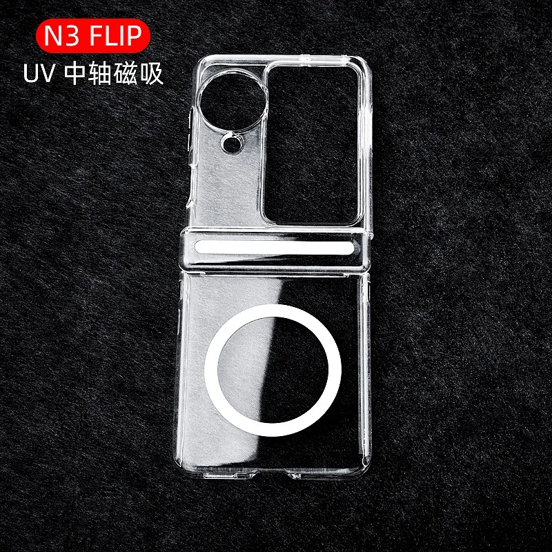 

Luxury Magnetic PC Hard Case For OPPO Find N3 Flip Cover Middle Axis Hinge Protection Shockproof Phone Shell For OPPO N3 Flip