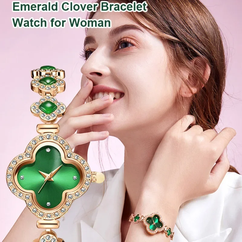 Elegant Fourleaf Clover Quartz Watch Musthave Accessory for a Stylish Look