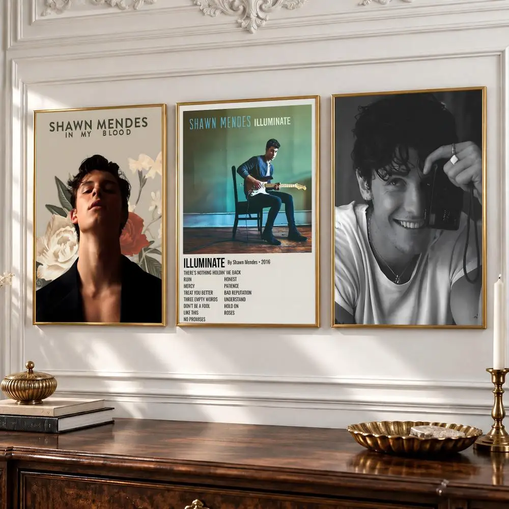 music Shawn Mendes Poster HD Poster Peel Stick Waterproof Wall Art Print Bedroom Living Room Modern Decor Gift