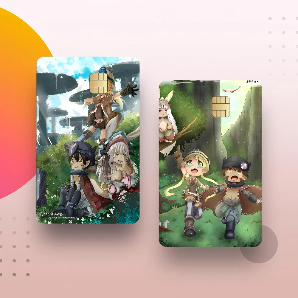 

Anime Made In Abyss Fashion Matte Gold Silver Black Matte Film Skin Sticker Tape For Bank Credit Debit Card