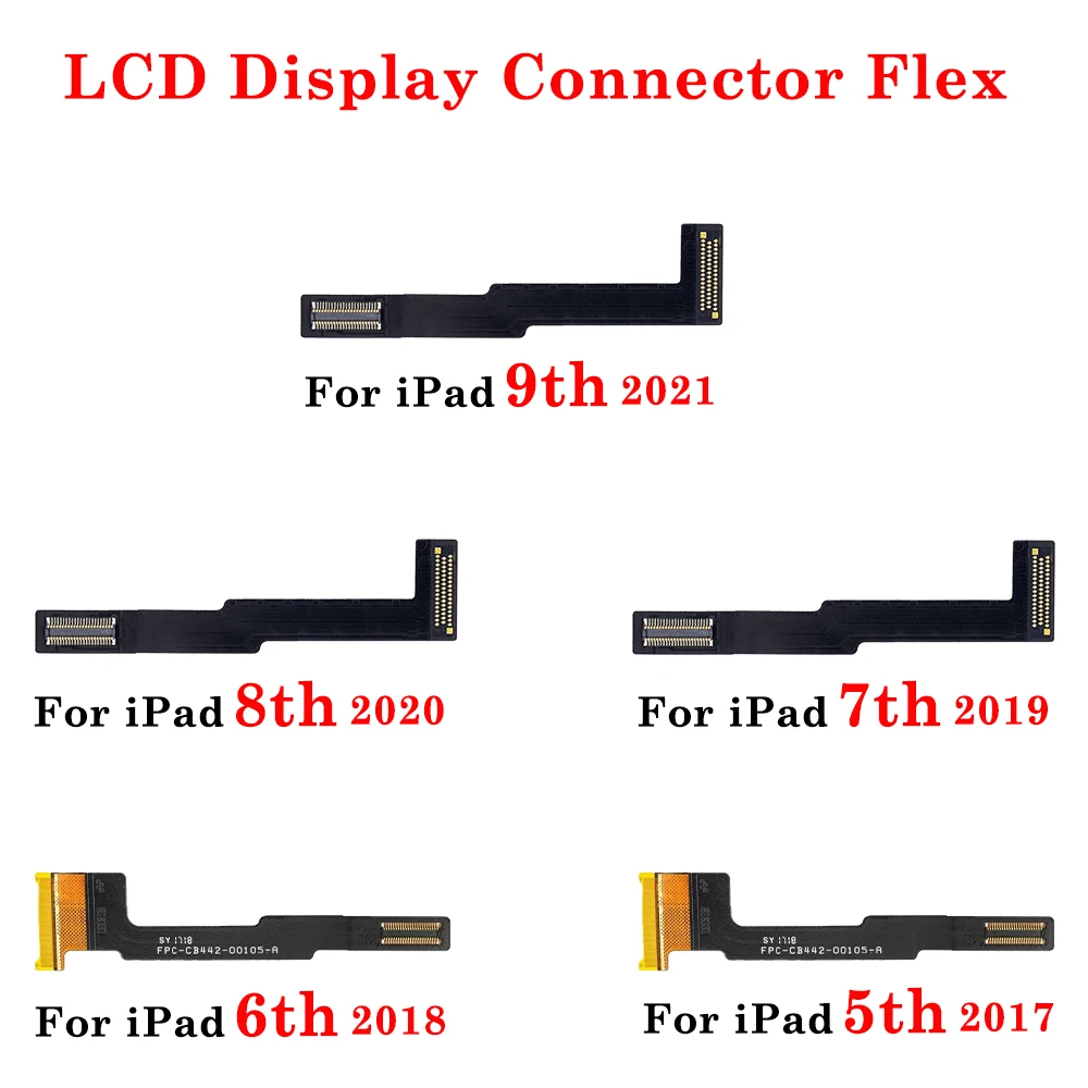 

Pop 1Pcs LCD Screen Display Connector Motherboard Flex Cable Compatible For IPad 5 6 7 8 9 Gen 2017 2018 2019 2020 2021 Air 1 2