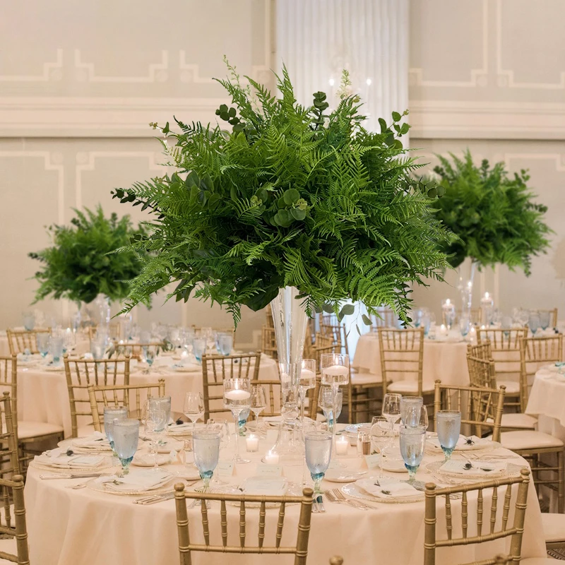 Customized Size Green Plants Wedding Table Centerpieces Artificial Plants Floral Arrangement Banquet Road Lead Floor Flower Ball