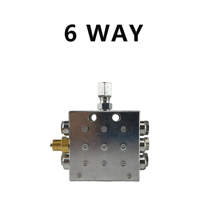 JPQ سلسلة التدريجي تزييت مقسم صمام 6-8 طرق الشحوم الموزع كتلة التشحيم الموزع