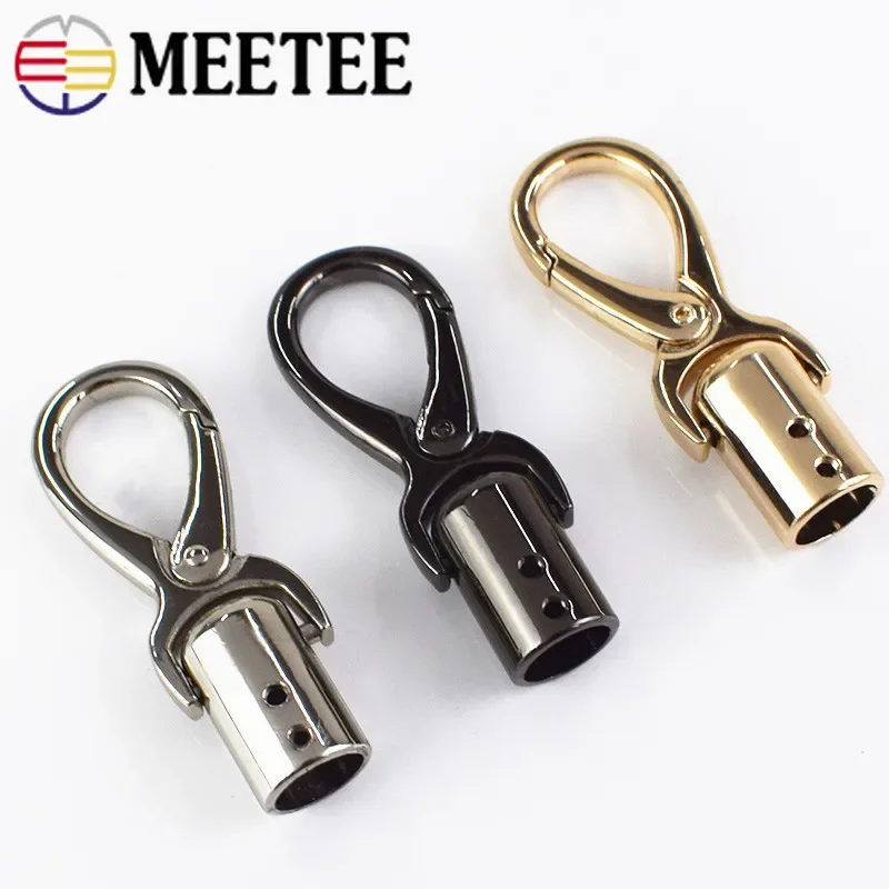 2/4/10pcs Meetee Bag Metal Buckles Tassel Cords Stopper Clasp Handbag Strap Belt Hanging Hook Buckle DIY Hardware Accessories