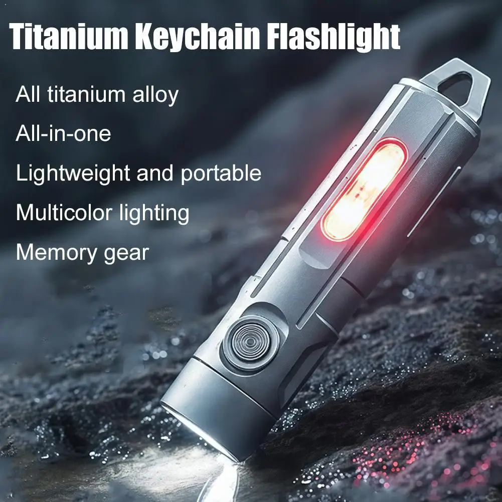 

Новинка 2026: Перезаряжаемый мини-фонарик LED EDC на брелоке, лампа для кемпинга и походов