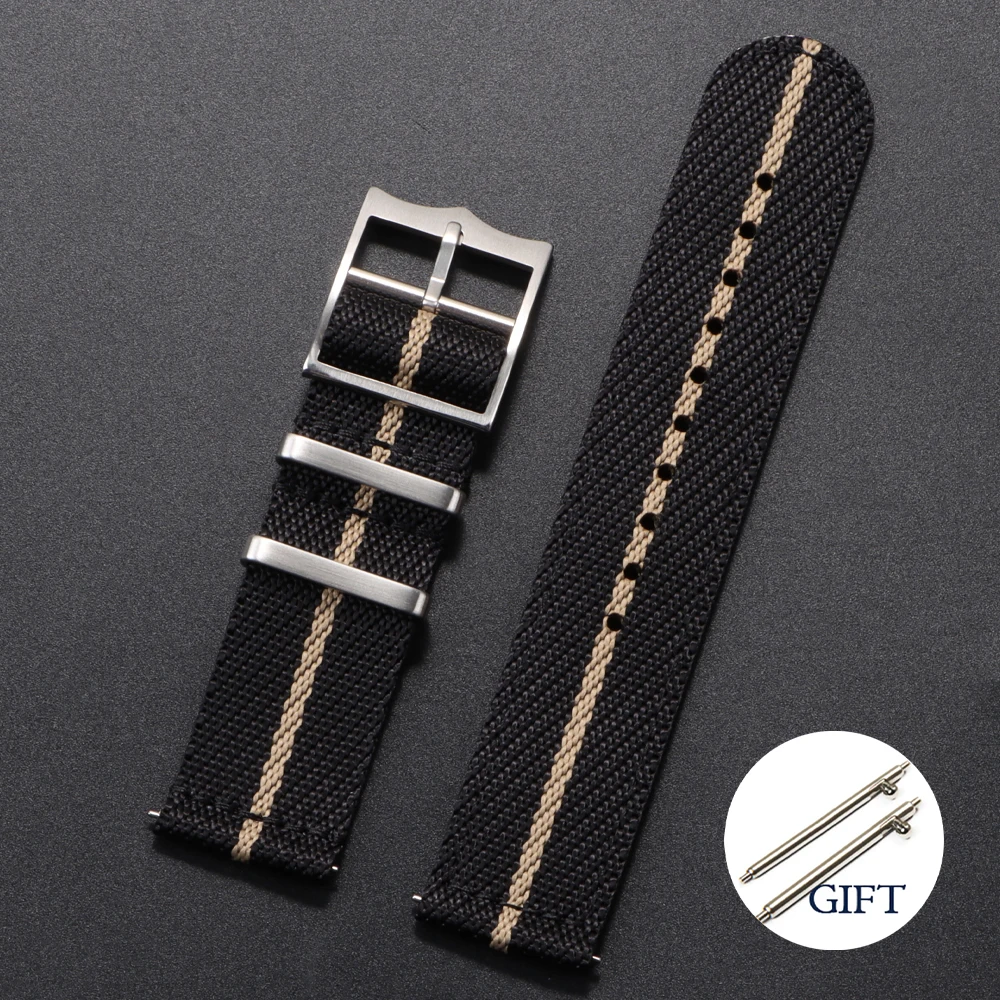 20 22 mm Nylonarmband für Tudor für Omega Uhrenarmband, gewebtes Canvas-Stoffband für Seiko Herren, Militär-Sport-Schnellverschluss-Armband