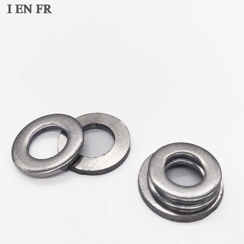 

2/5/10/50/100pcs GB97 DIN125 M1.6 M2 M2.5 M3 M3.5 M4 M5 M6 M8 M10 M12 M14 - M16 M24 304 Stainless Steel Flat Washer Plain Gasket