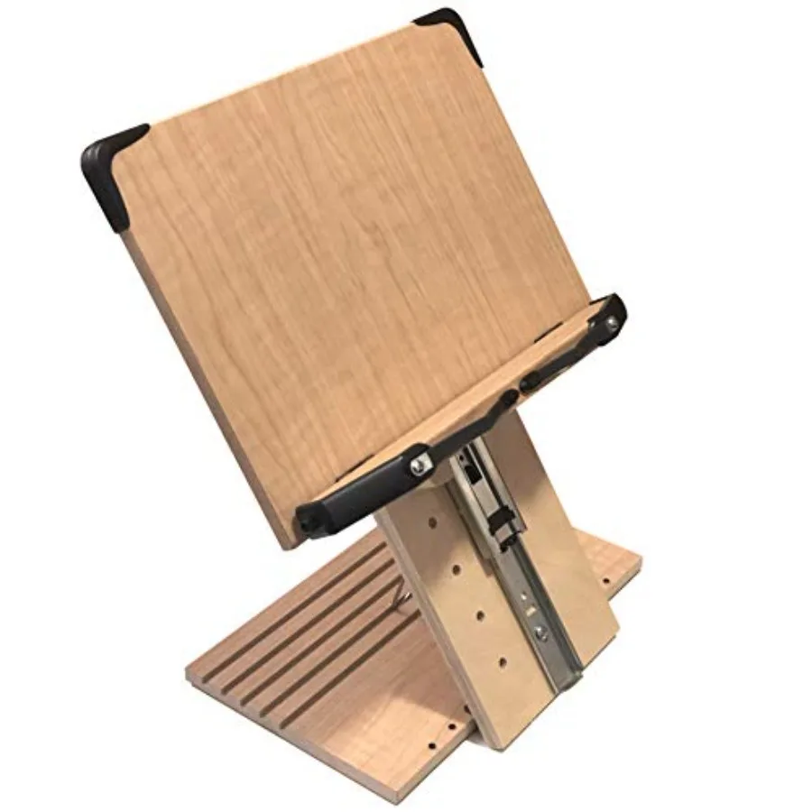 

BS1500PRO Large Portable Height Adjustable Foldable Eye-Level Ergonomic Bookstand Holder for Reading Hands Free Large Thick Hea